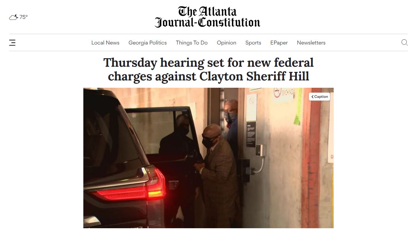 Thursday hearing set for new federal charges against Clayton Sheriff Hill