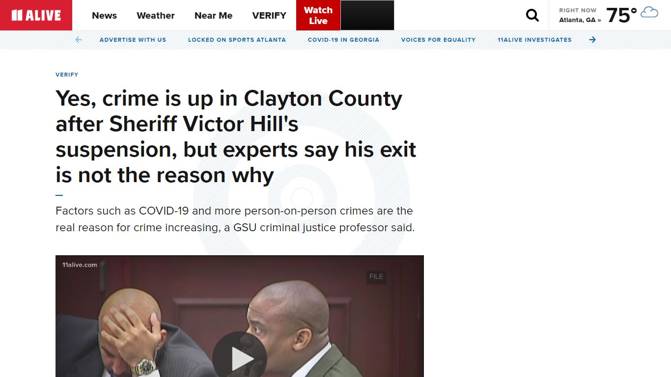 Is Clayton County crime up since Sheriff Victor Hill absence ...